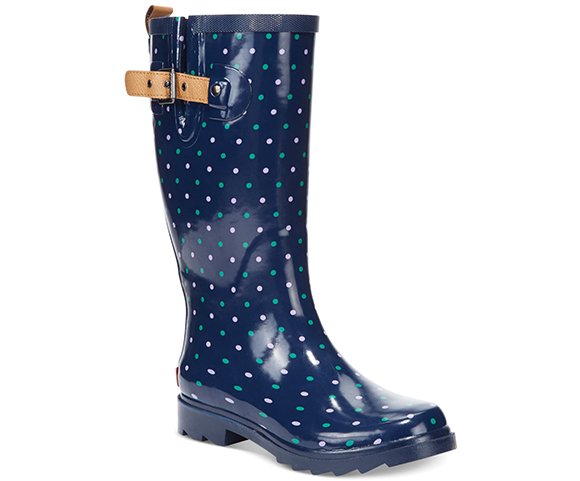 ChookaBlueDotRainBoots