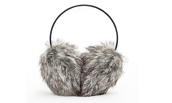 Missguided Gray Whizdom Faux Fur Ear Muffs