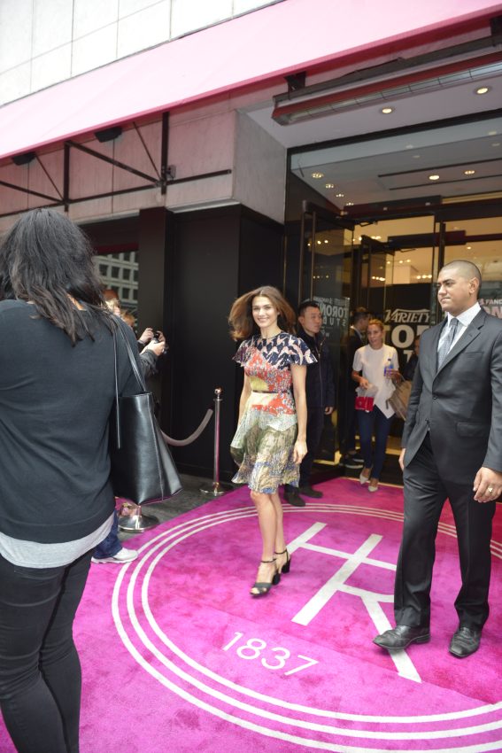 Rachel Weisz exits Variety Studio at Holt Renfrew