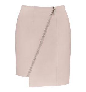 KKEverNew_Teagan Leather Mini Skirt Nude Peach_$299.999