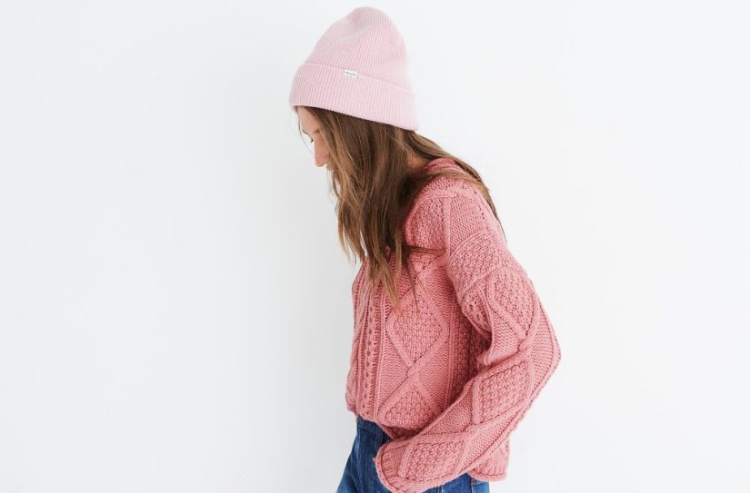 CC Winter Sherpa Fleeced Lined Chunky Knit Stretch Pom Pom Beanie Hat Cap