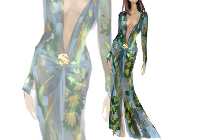 jungle versace dress