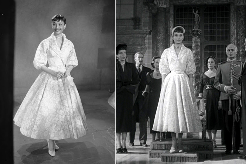 THE STORY OF The White Floral Dress Audrey Hepburn Wore To 1954 Oscars - Audrey Hepburn as Princess Ann