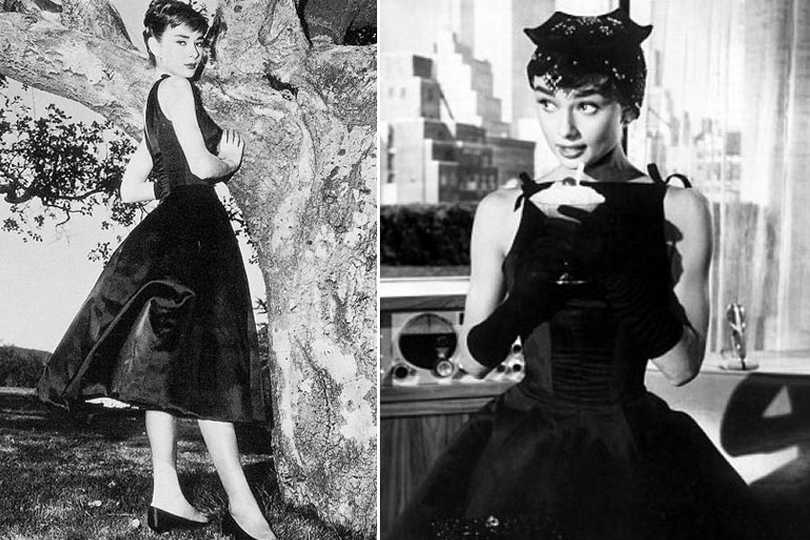 THE STORY OF The White Floral Dress Audrey Hepburn Wore To 1954 Oscars - Black Givenchy Dress