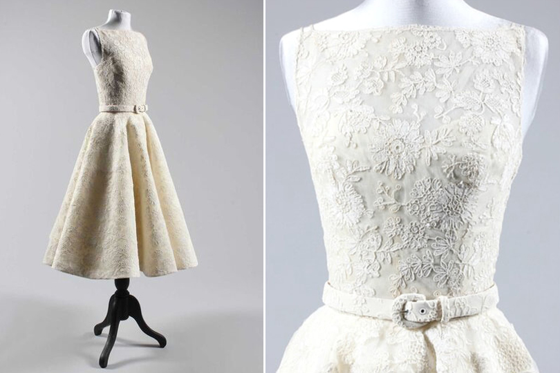 THE STORY OF The White Floral Dress Audrey Hepburn Wore To 1954 Oscars - Dress at auction