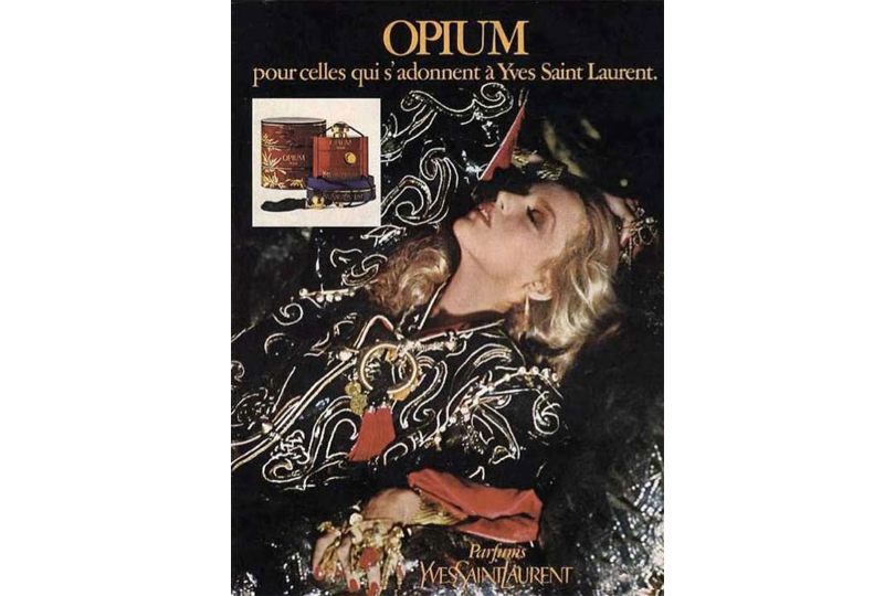 THE STORY OF: Yves Saint Laurent’s Opium Perfume - Opium ad starring Jerry Hall