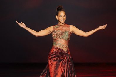 Halle Berry Walked The Runway Wearing Her Historic 2002 Oscar Gown