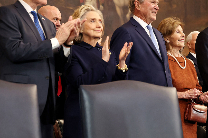 Here's What Melania Trump, Jill Biden, Usha Vance, Kamala Harris and Hillary Clinton Wore To The 2025 Inauguration - Hillary Clinton