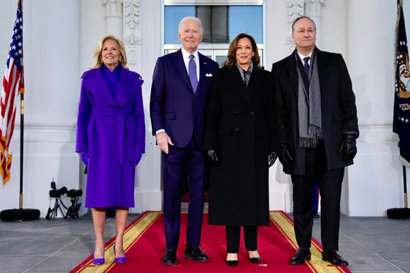 Here's What Melania Trump, Jill Biden, Usha Vance, Kamala Harris and Hillary Clinton Wore To The 2025 Inauguration - Kamala Harris 2