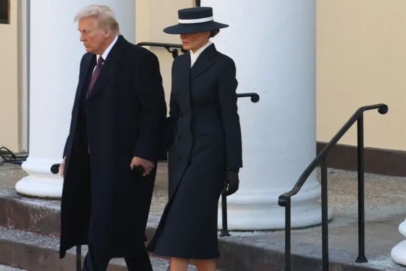 Here's What Melania Trump, Jill Biden, Usha Vance, Kamala Harris and Hillary Clinton Wore To The 2025 Inauguration - Melania Trump