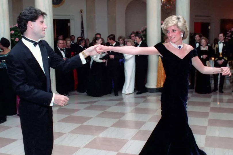 THE STORY OF Princess Diana Velvet Travolta Dress - The dance