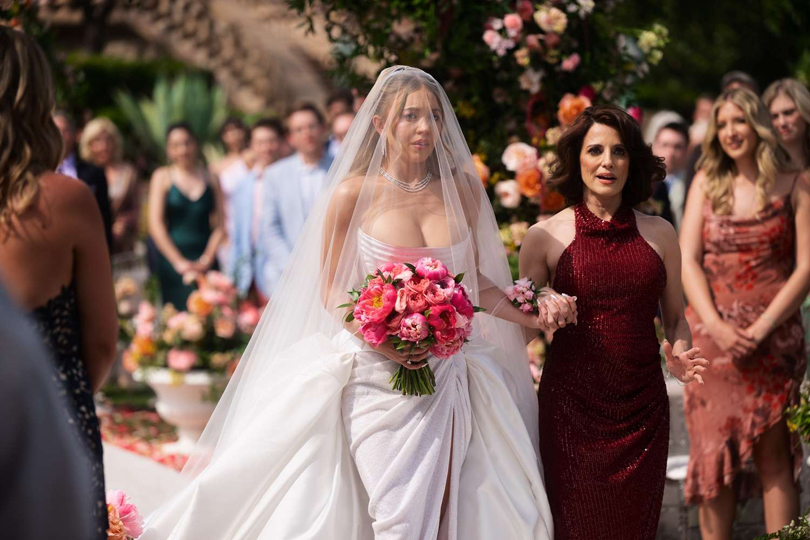 Every Outrageous Outfit From Nate and Cassie Wedding On Euphoria - Cassie's corseted Jackson Wiederhoeft wedding gown