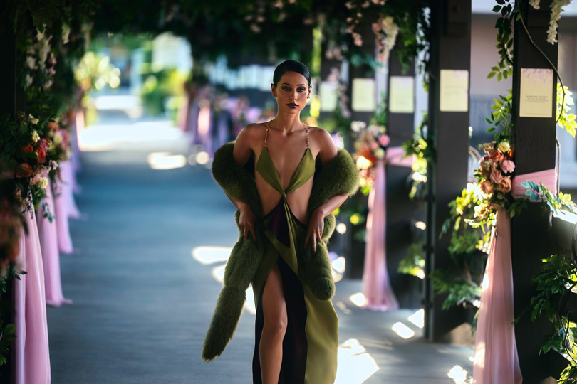 Every Outrageous Outfit From Nate and Cassie Wedding On Euphoria - Maddy green cutout dress