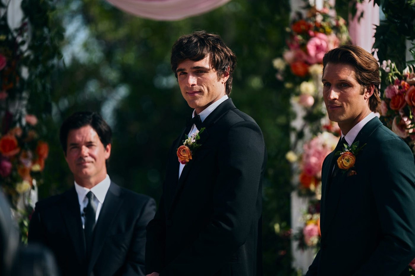 Every Outrageous Outfit From Nate and Cassie Wedding On Euphoria - Nate Bottega Veneta tuxedo