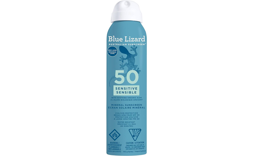 16 Sunscreens to Layer on All Summer Long - Blue Lizard  Mineral Sunscreen Spray SPF 50 for Sensitive Skin
