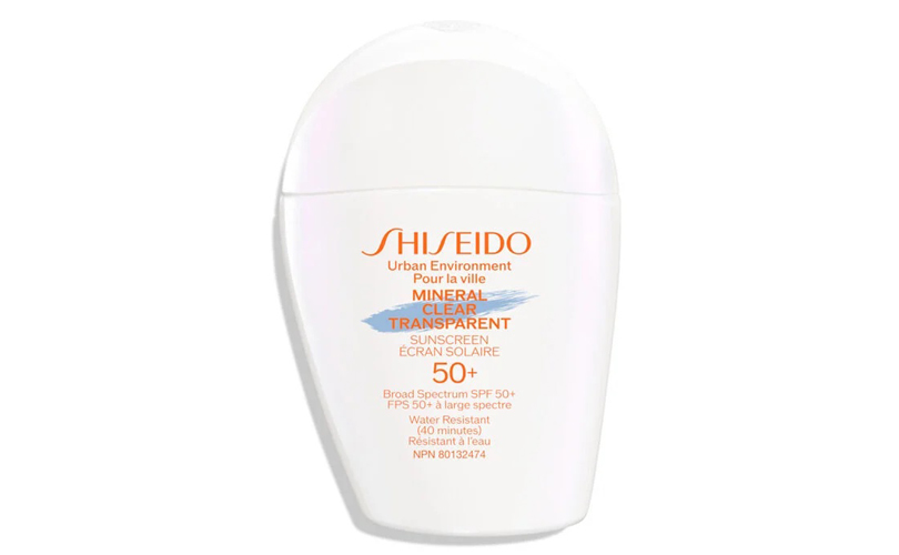 16 Sunscreens to Layer on All Summer Long - Shiseido Urban Environment Mineral Clear Transparent Sunscreen SPF 50