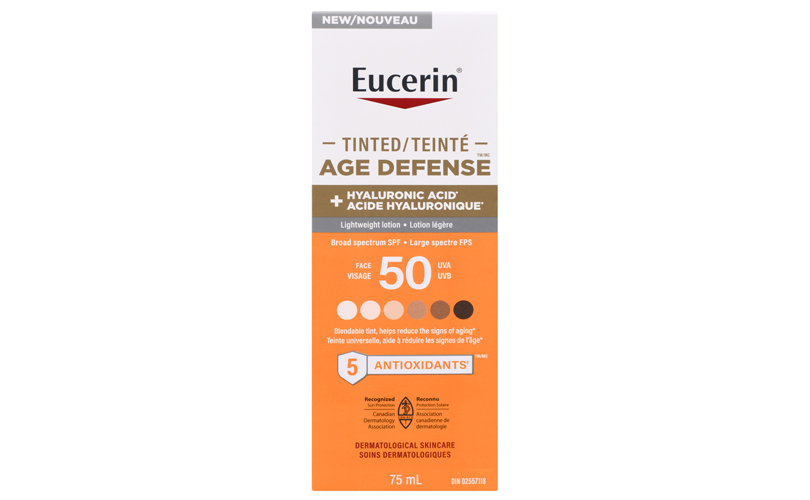16 Sunscreens to Layer on All Summer Long - Tinted Age Defense SPF 50 Sunscreen with Hyaluronic Acid Face Lotion