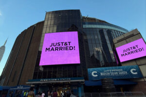 Taylor Swift and Travis Kelce Had the Ultimate Wedertainment Event - MSG Sign