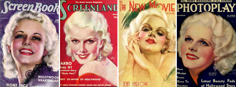 THE STORY OF Jean Harlow Platinum Blonde Hair - Magazine covers