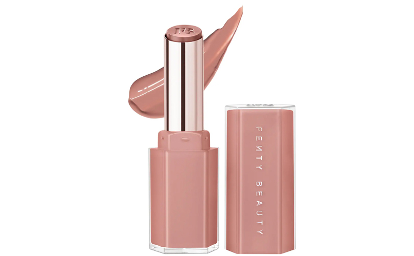 The Return of Frosted Nude Lipsticks - Fenty Beauty Gloss Bomb Stix High-Shine Gloss Stick in Blazed Donut