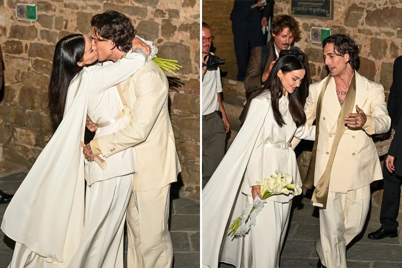 The Wedding Power Suit Is Trending Thanks To Dove Cameron Damiano David - 2b