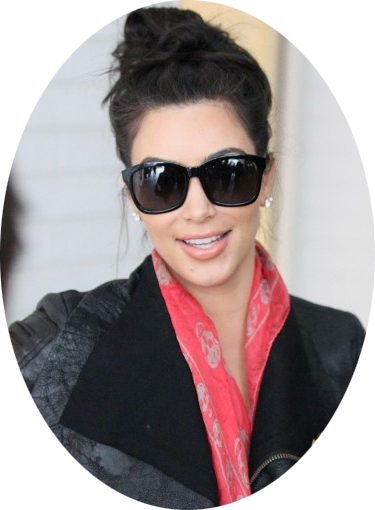 Kim Kardashian top knot