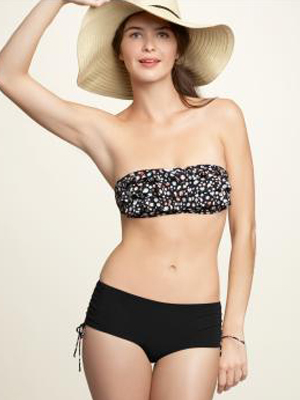 S - Gap Floral Ruffle Bandeau and Ruched Hipster 300x400