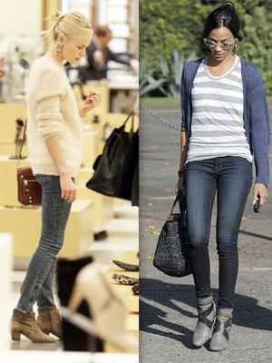 Zoe Saldana and Kate Bosworth ankle boots