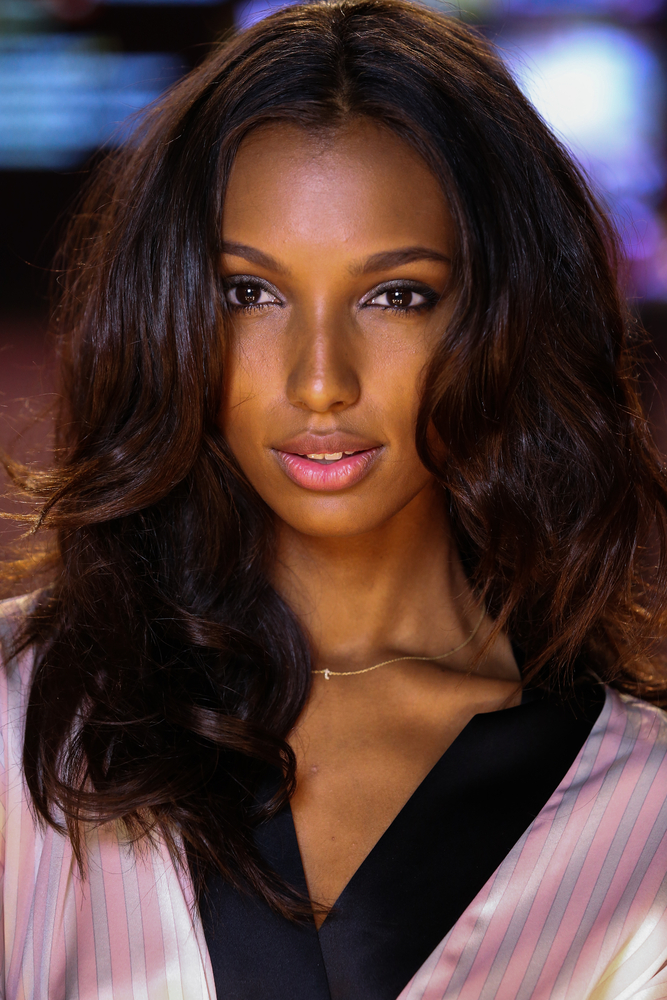 asmine Tookes poses backstage at the annual Victoria's Secret fashion show