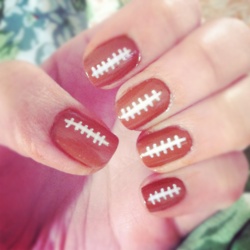 Super Bowl LII Nail Art