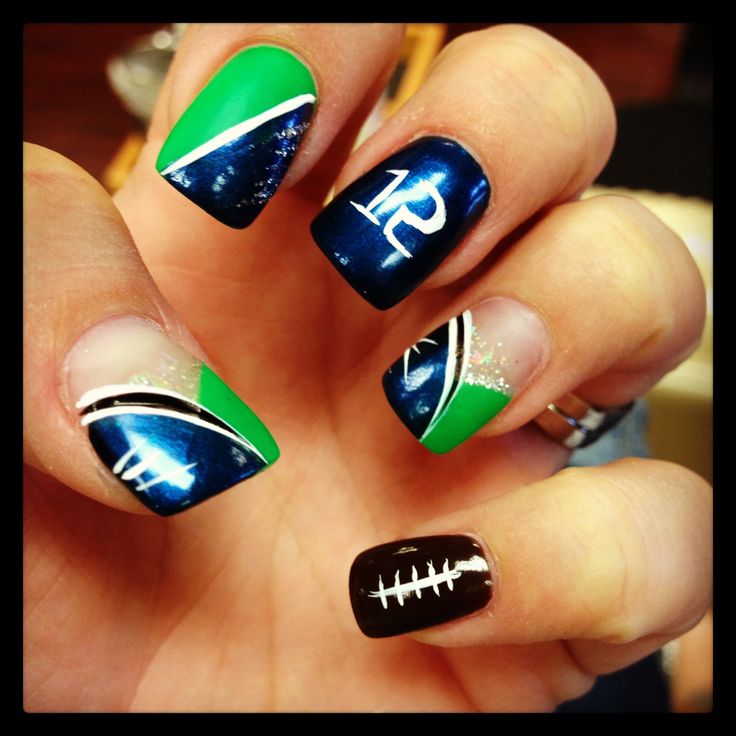 Super Bowl LII Nail Art